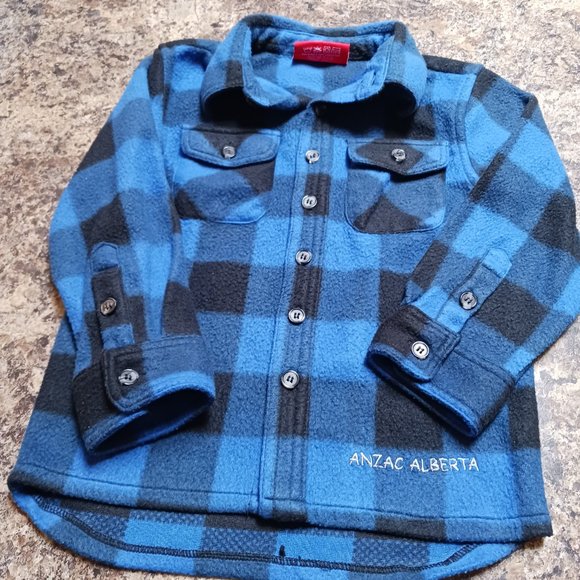 🛍️❤️Kids Northern Souvenirs Blue Plaid Lumberjack Shacket🛍️❤️   Size 4 - Picture 6 of 7